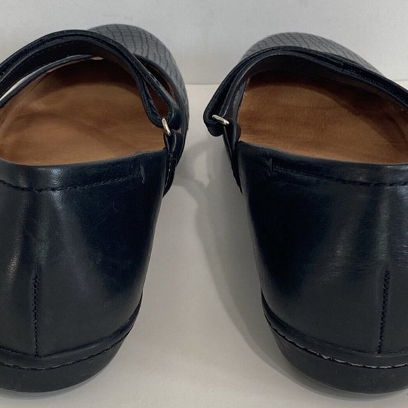 Dansko Nanette Black Leather Croc Print Mary Jane Flats Shoes Women's 39 US 8.5 - Picture 6 of 16